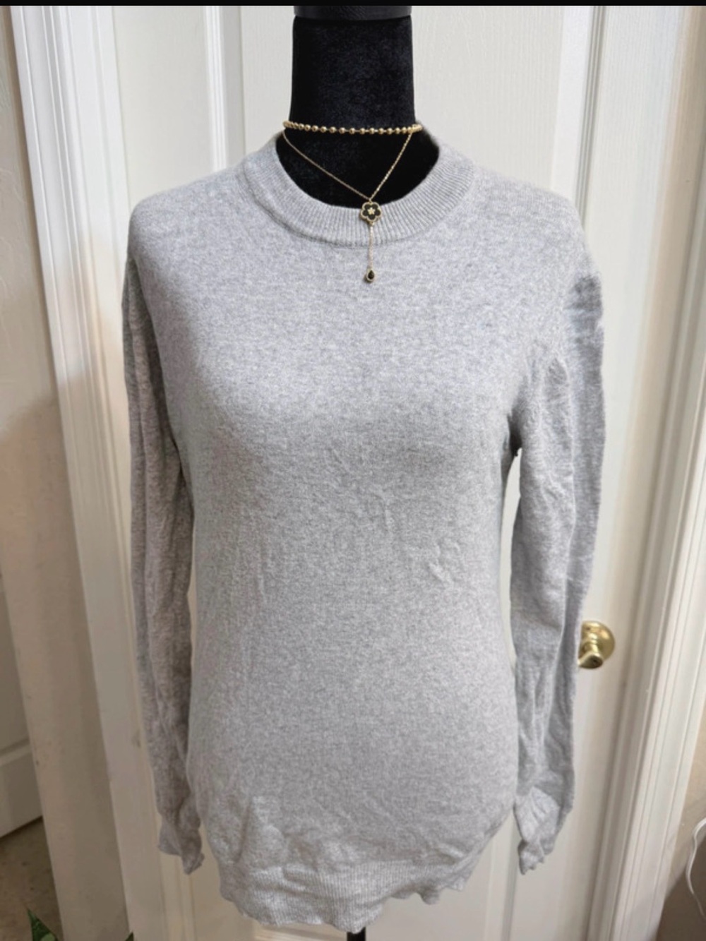 Maglificio Bartolini Cashmere Blend Made in Italy Light Grey Sweater Size S
